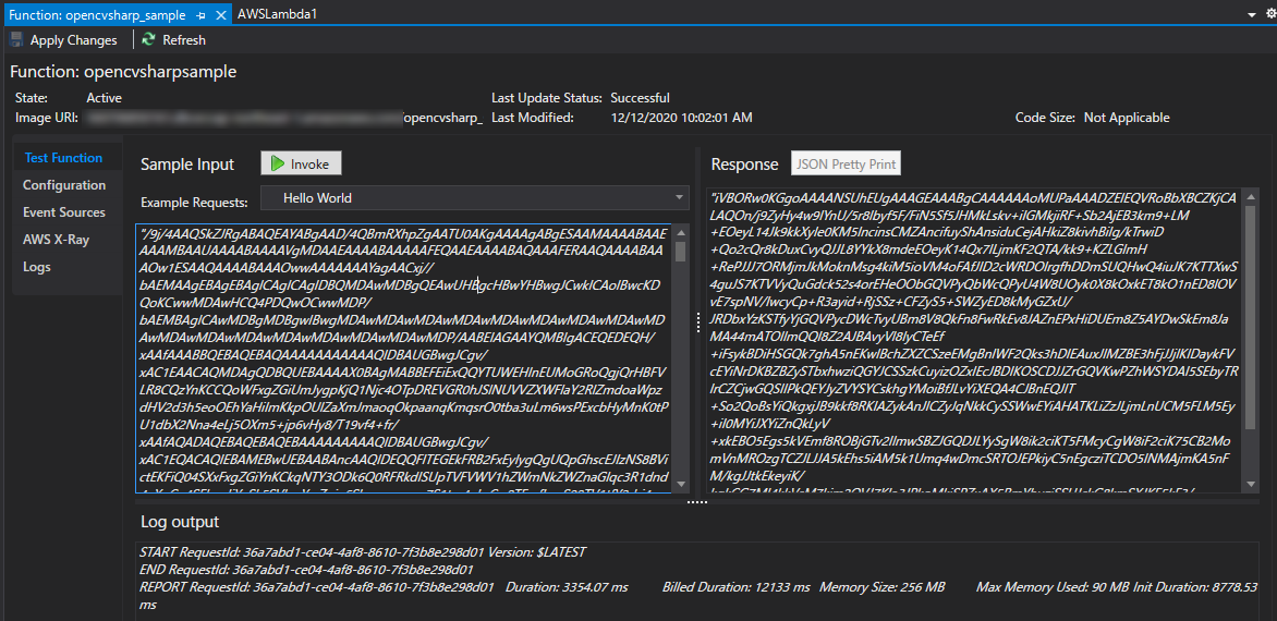Function Test Dialog