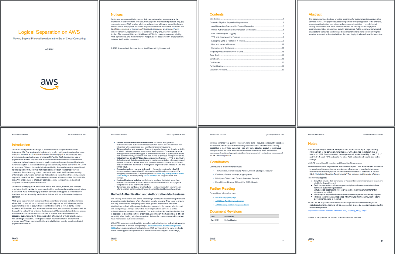 Logical Separation on AWS - AWS