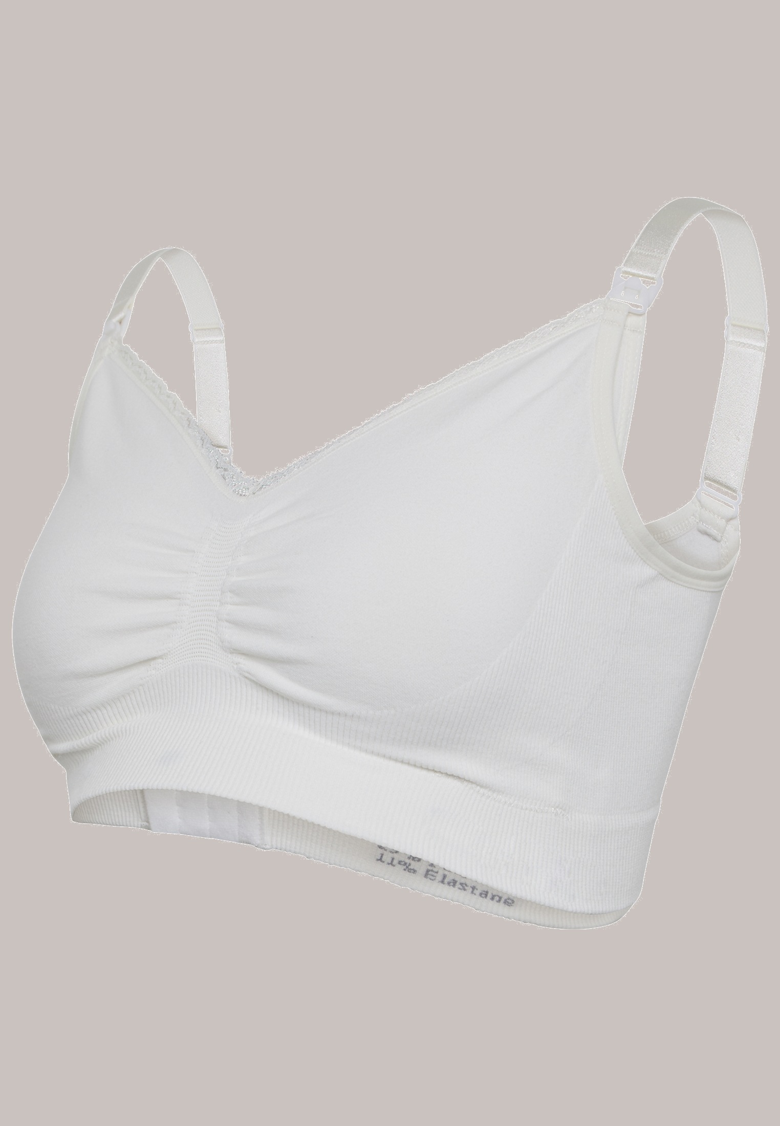 Carriwell Seamless Drop Cup Adjustable Bra White