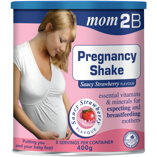 Mom2B Pregnancy Shake Strawberry 400g Powder