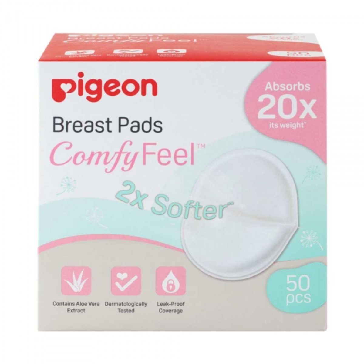 Pigeon Breast Pads Comfy Feel 50 Pcs