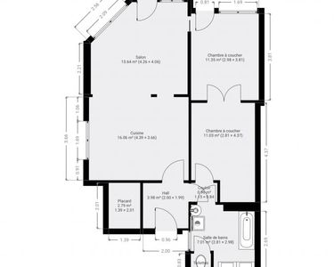 Appartement 4 pièces 69 m²