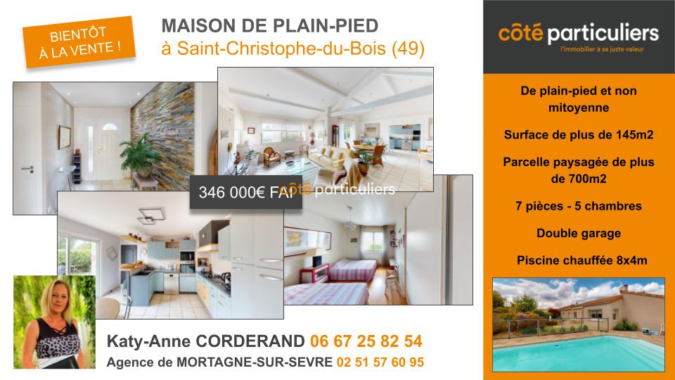 À Vendre : Charmante Maison Familiale de Plain-Pied à Saint-Christophe-du-Bois