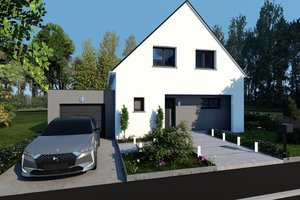 Projet de construction d'une maison 102.61 m² avec terra...