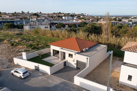 BEZIERS quartier Fonserane - Terrain de sur 513 m² avec maison neuve à bâtir de plain-pied de 95 