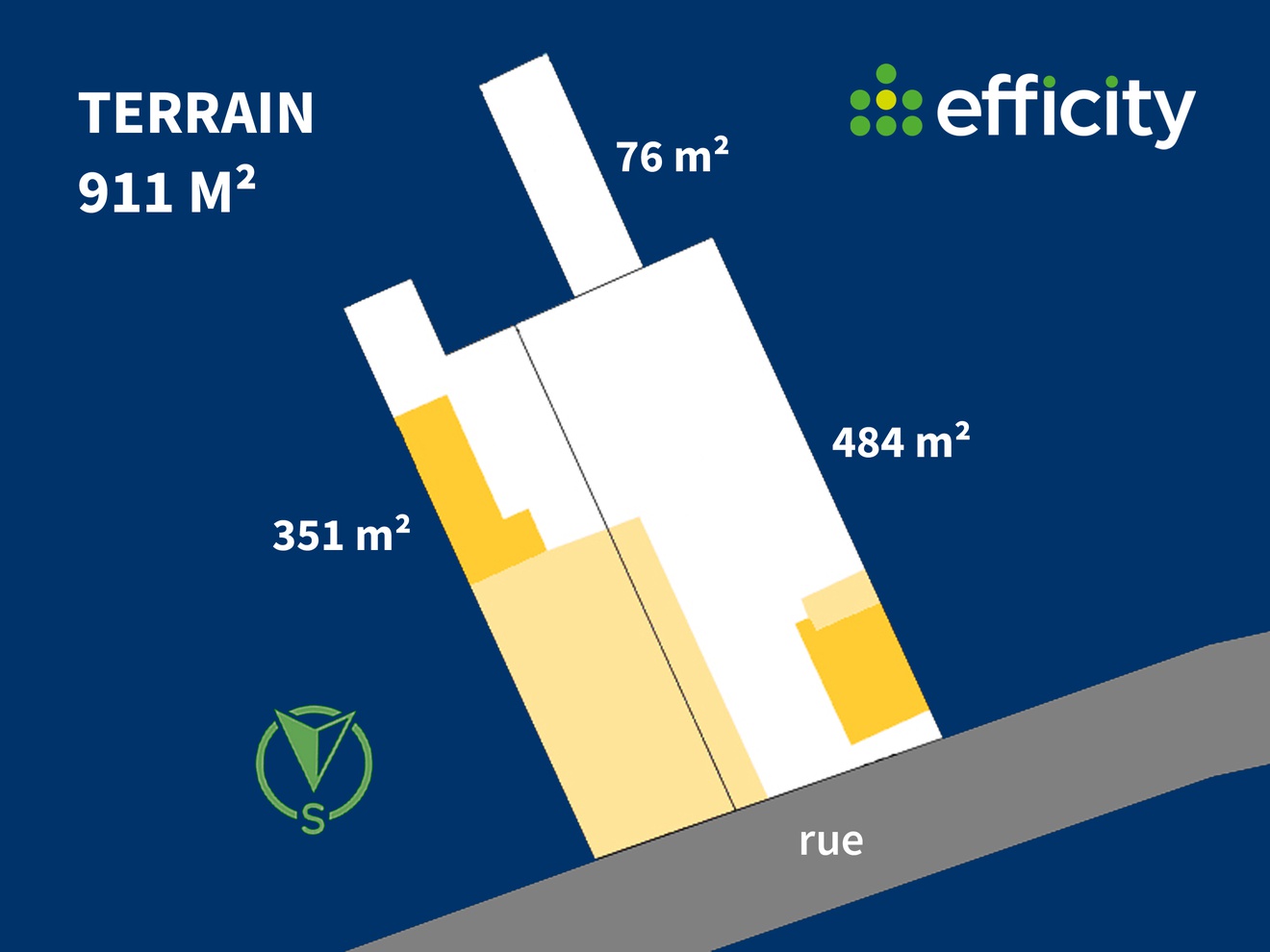 Terrain 911 m² 