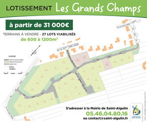 Terrains de 600 à 1200 m2 - Nouveau Lotissement