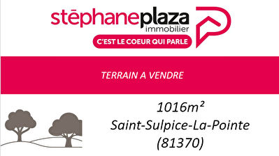 Terrain Vente Saint-Sulpice-la-Pointe  1016m² 130000€