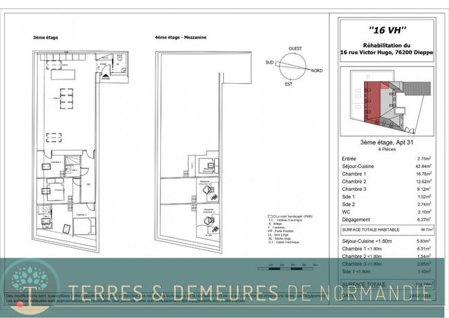 Appartement 4 pièces 114 m²