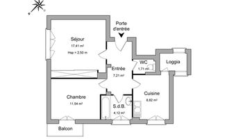 Appartement Location Colmar 2p 51m² 580€