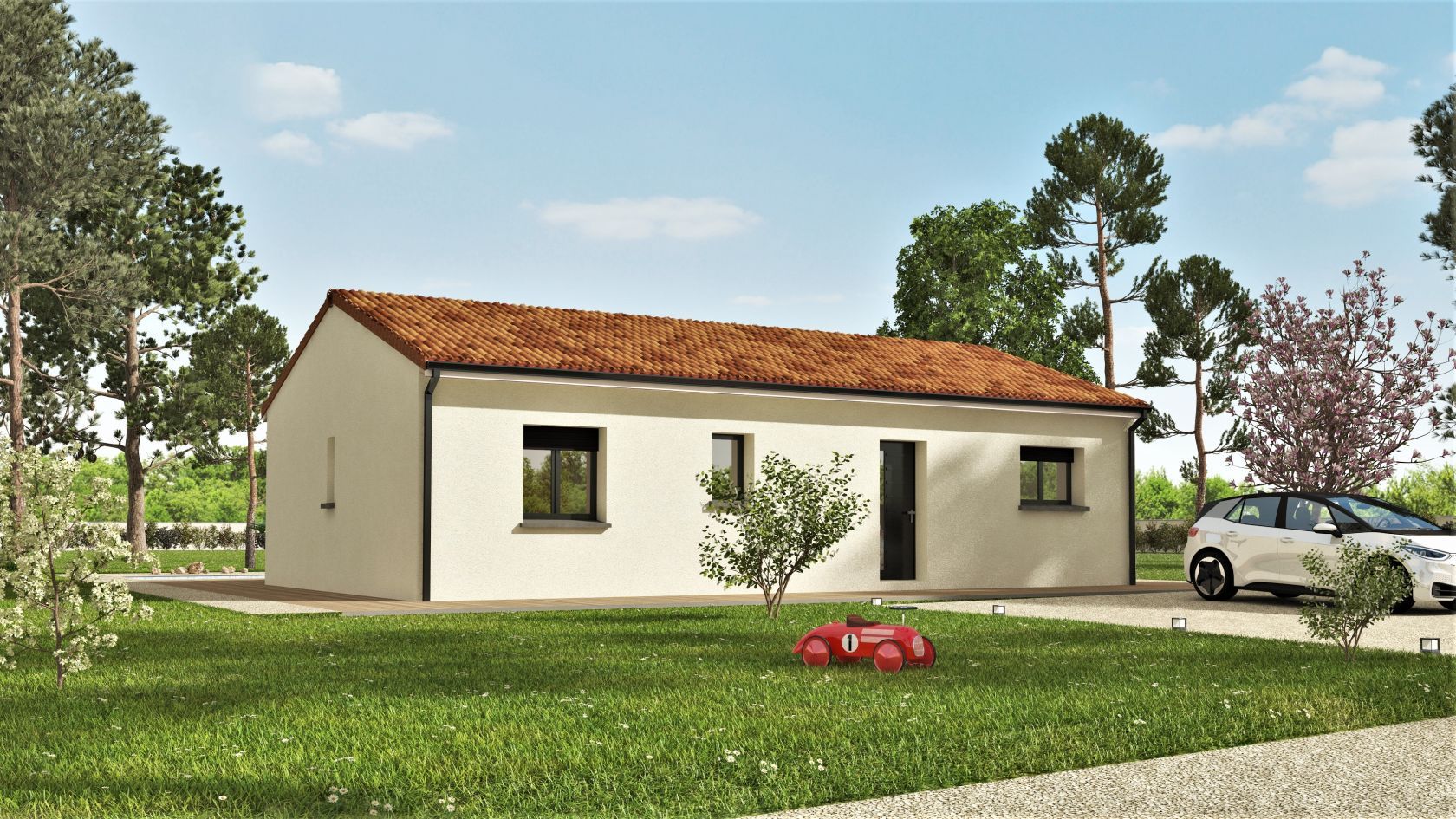 Terrain + maison 84 m² 