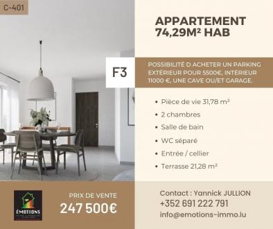 Appartement 3 pièces 74 m²