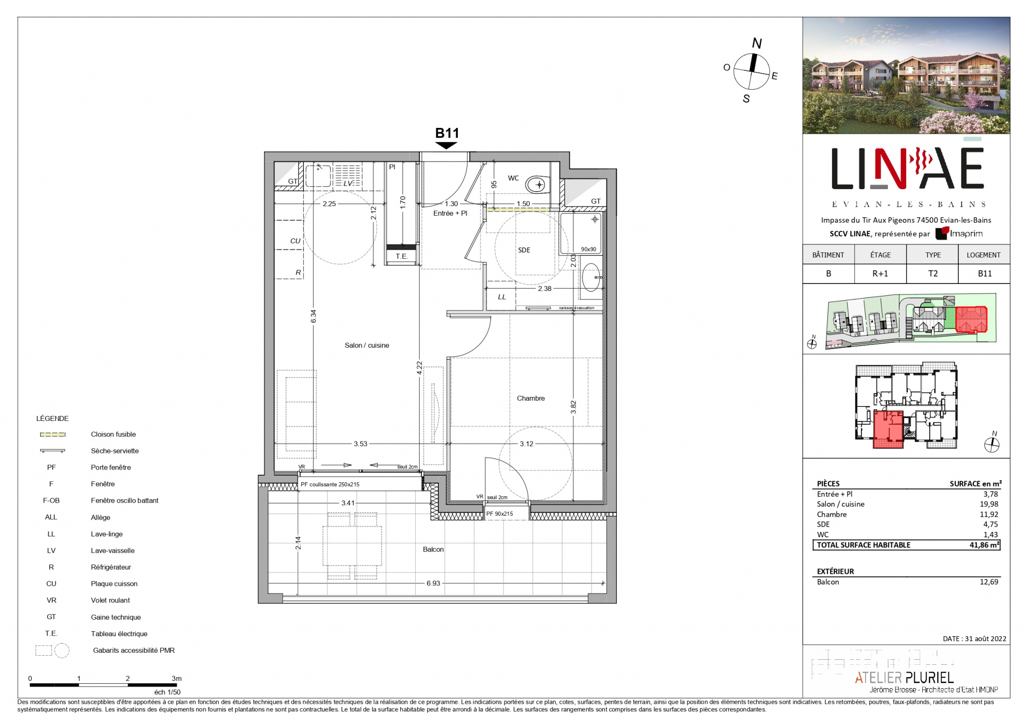 Appartement Vente Évian-les-Bains 2p 41m² 245000€