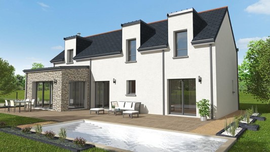 Projet de construction d'une maison 142 m² avec terrain à MERDRIGNAC (22) 