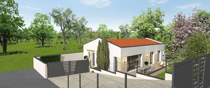 Projet de construction de 99 m² sur terrain de 528 m² - MARCILLY D AZERGUES