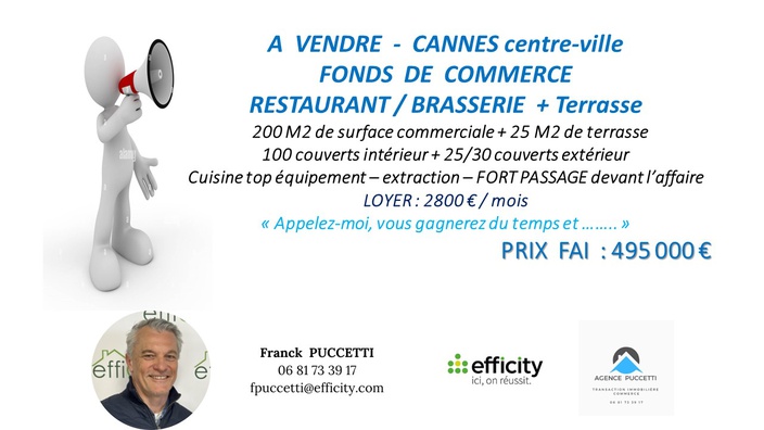 Fonds de commerce 200 m²