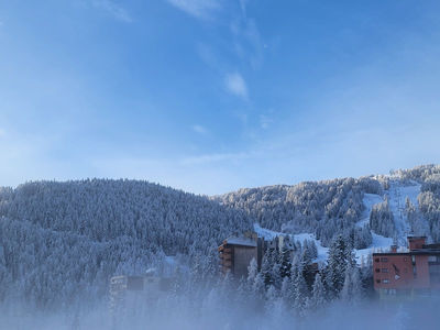 STUDIO MEZZANINE PLEIN SUD FACE AUX PISTES DE SKI