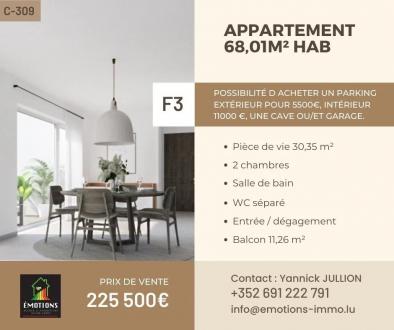 Appartement 3 pièces 68 m²