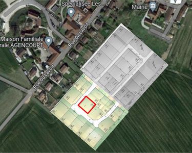 Terrain viabilisé de 500 m² à AGENCOURT