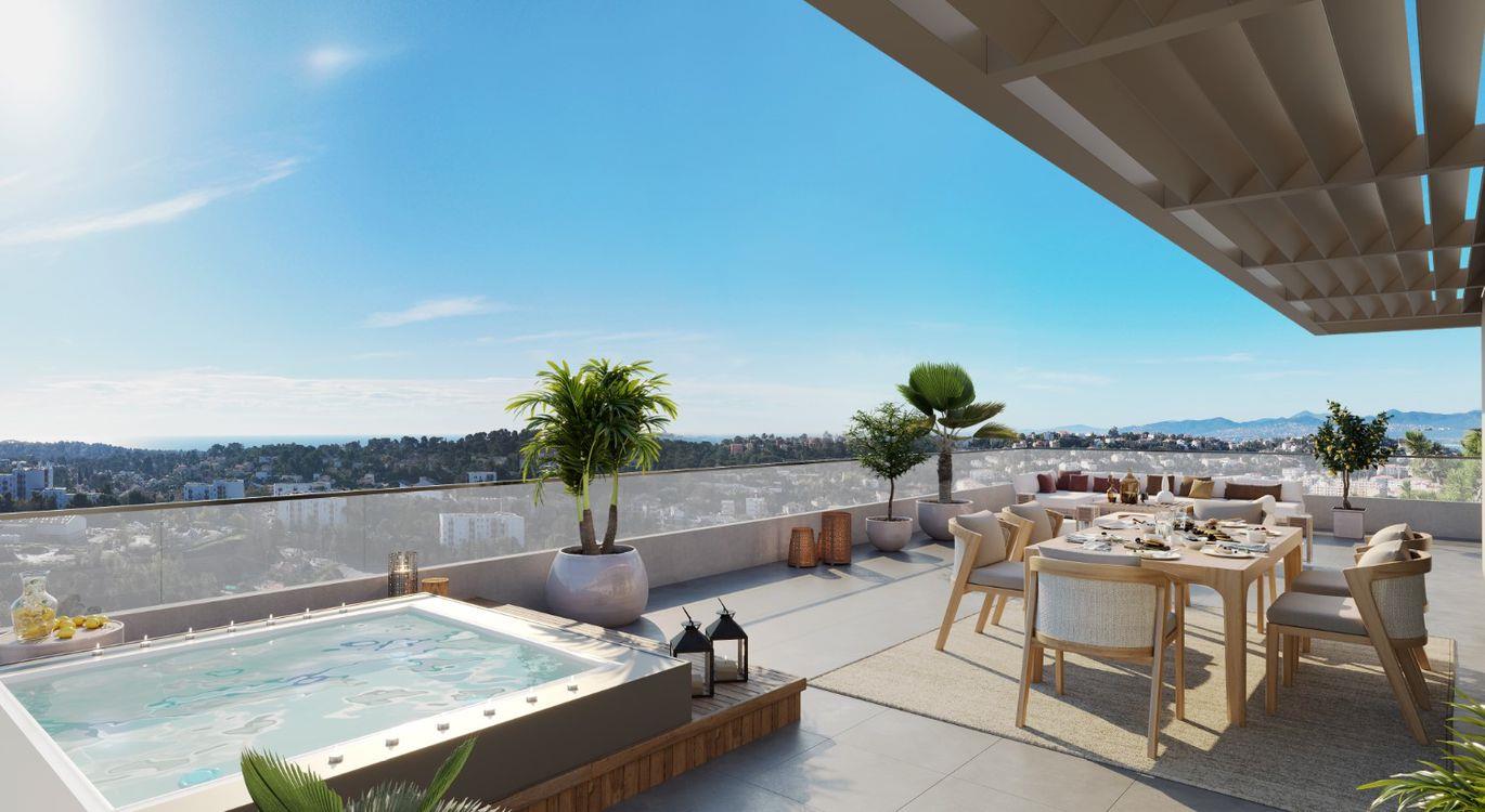 Bel appartement avec terrasse et vue dégagée ...