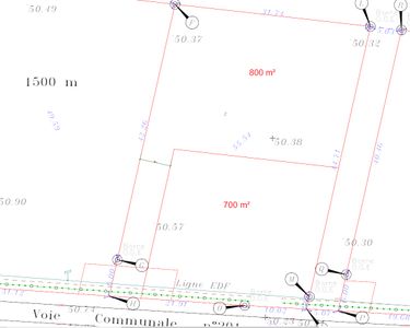 Terrain à bâtir 800 m²