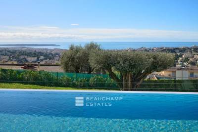 Villa avec vue mer panoramique - Piscine à débordement