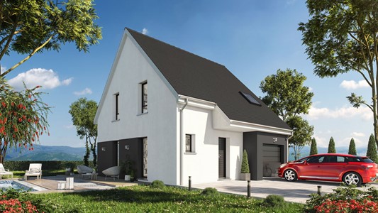 Terrain constructible + maison de 95 m² à Sainte-Croix-en-Plaine