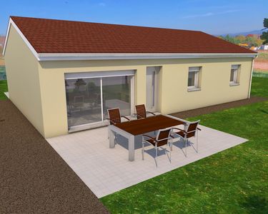 Terrain + Maison - 90m² - 3ch