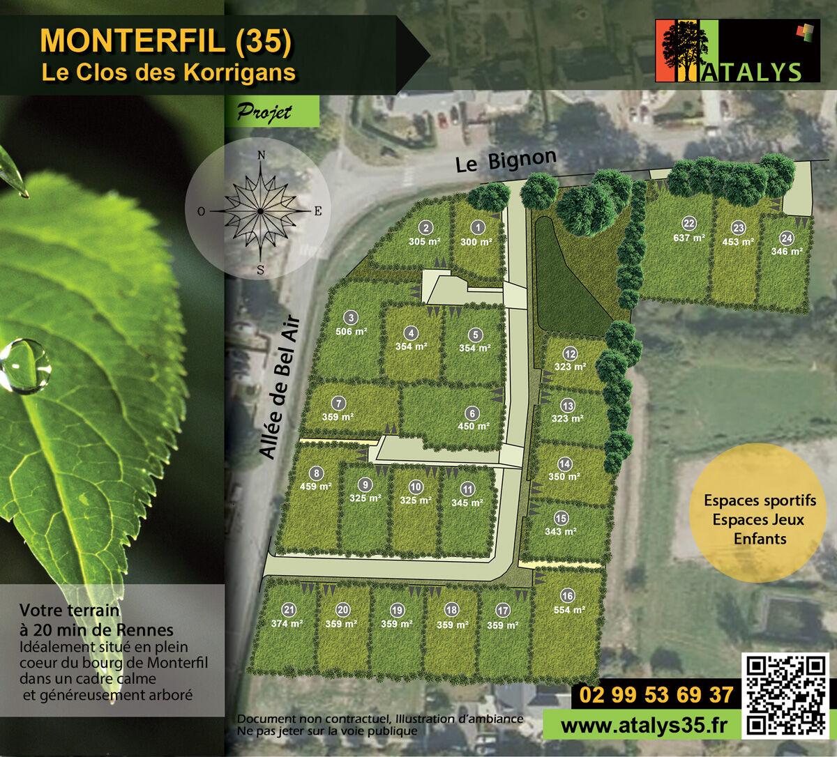 Vente Terrain 300 m² à Bréal-sous-Montfort 54 500 €