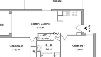 Appartement Location Juvignac 3p 60m² 808€