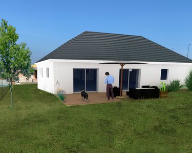 Pavillon lumineux et moderne de plain pied