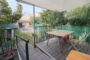 Maison 65 m2 avec jardin, dépendance et piscine