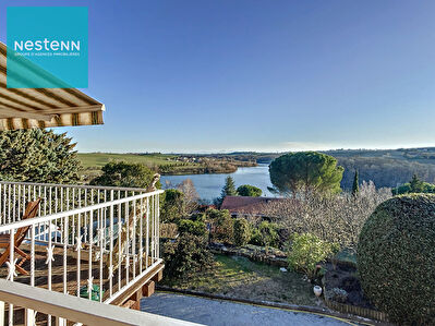 Maison a vendre 159m2 avec beau terrain, exceptionnelle vue lac et Pyrenees Nailloux 31560