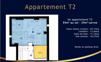 Appartement 2 pièces 55 m²