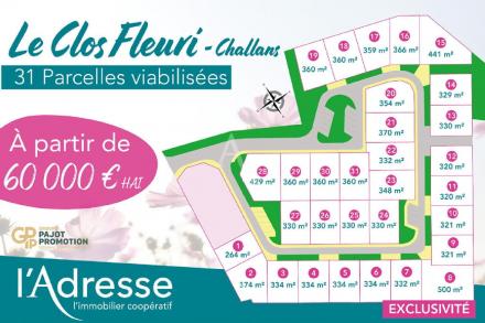 Terrain Vente Challans  334m² 77280€