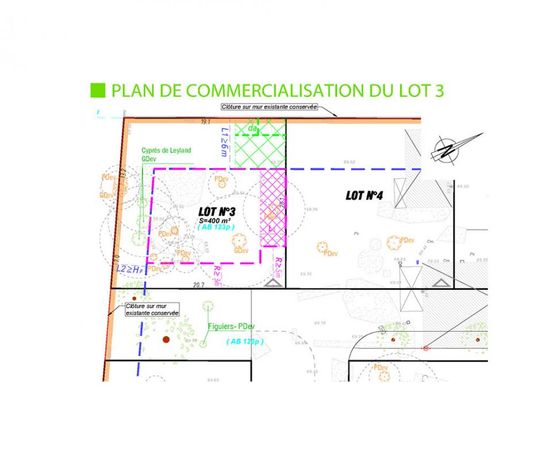 Terrain 400 m²