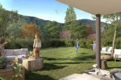 DERNIER LOT DISPONIBLE !!! Grand T2 avec terrasse couverte et jardin sans vis a vis