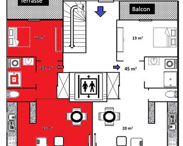 APPARTEMENT F2 - 45m2 - BLIES SARREGUEMINES 