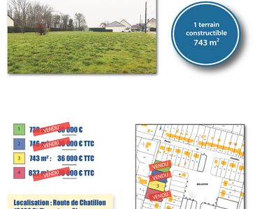 Terrain constructible St Florent sur Cher