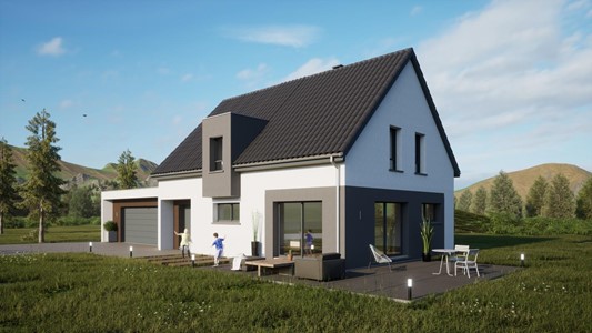 Terrain constructible + maison de 165 m² à Bindernheim 