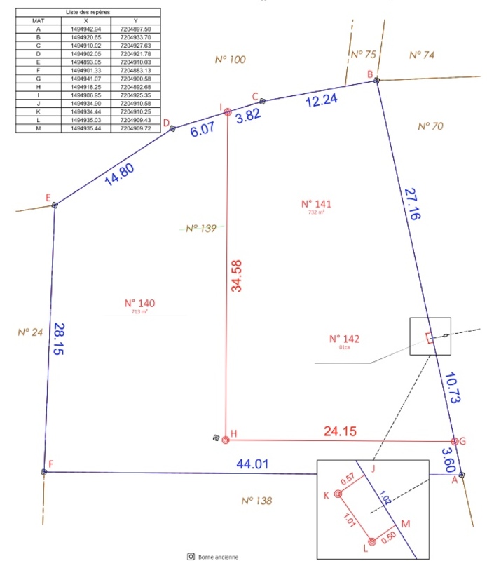 Dpt Sarthe (72), à vendre LE MANS  - Terrain de 732 m²