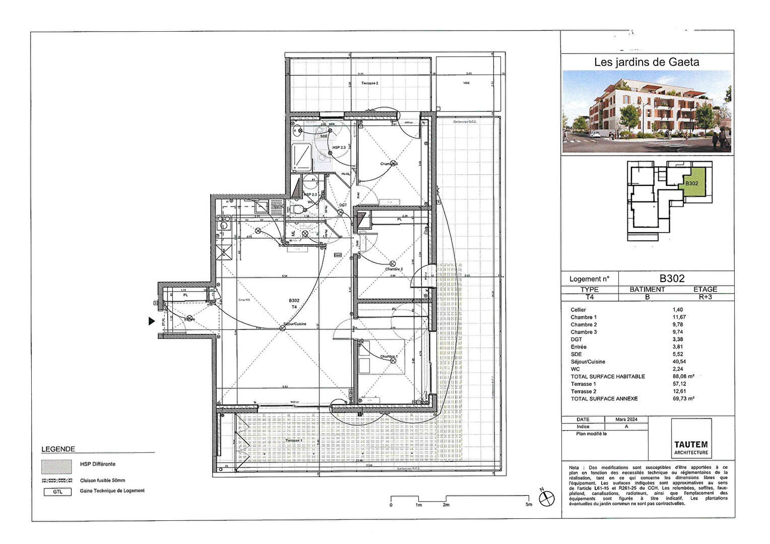 Appartement 4 pièces 88 m²