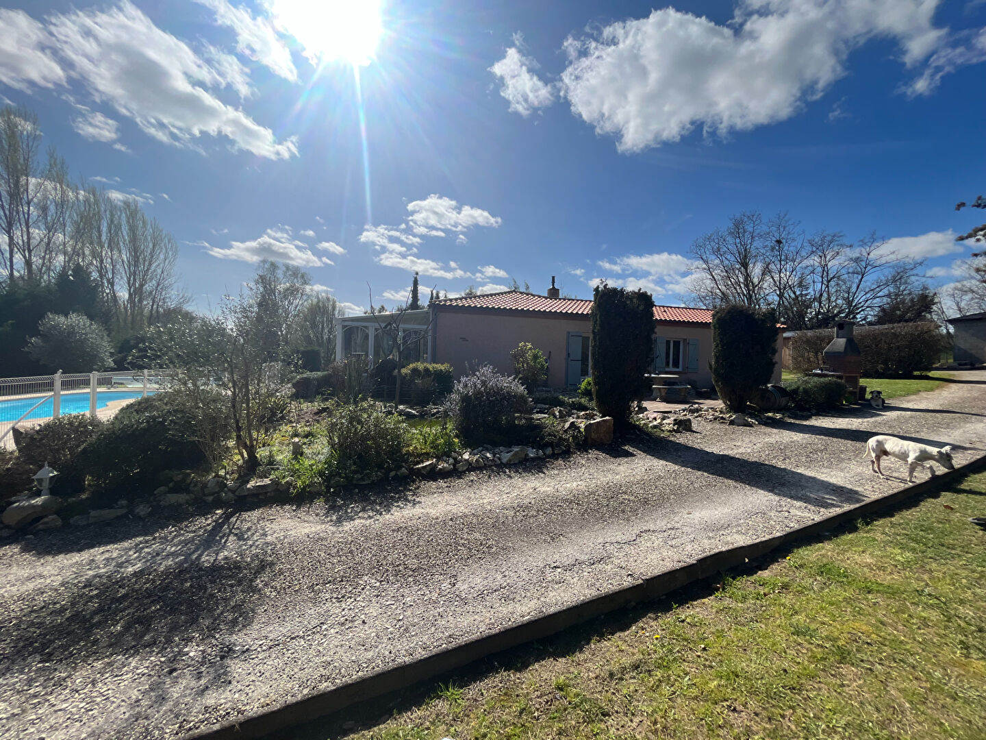 Maison plain pied sur 2,6 ha entièrement clôturés.