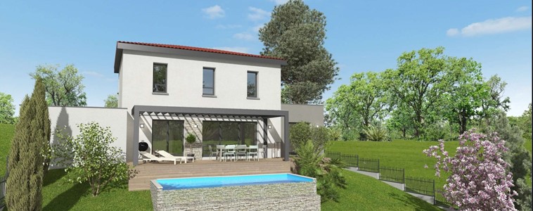 Projet de construction de 120m² avec garage sur terrain de 542m² - MASSIEUX