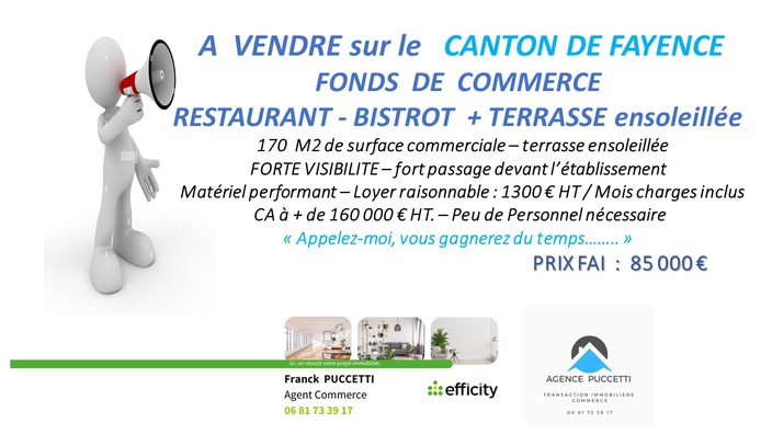 Fonds de commerce 120 m²