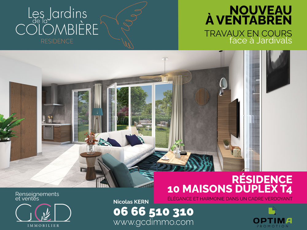 Maison duplex T4 avec jardin arboré à Ventabren