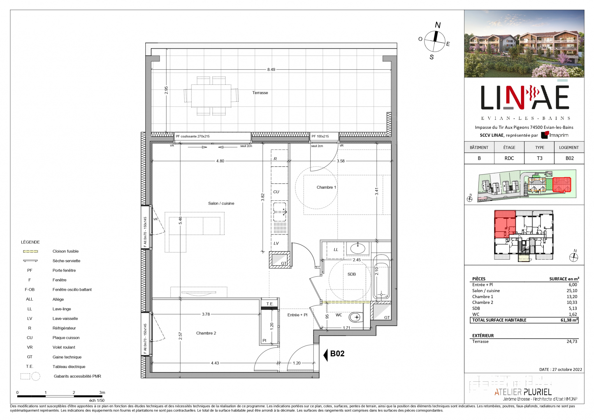 Appartement T3 neuf 