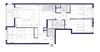 Appartement 4 pièces 82 m²