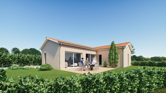 Terrain + maison plain-pied 90 m² Fareins