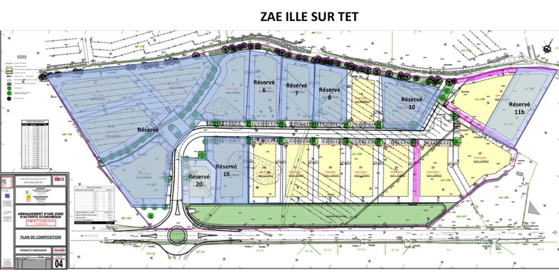 Terrain Vente Ille-sur-Têt  pièces 1240 m²